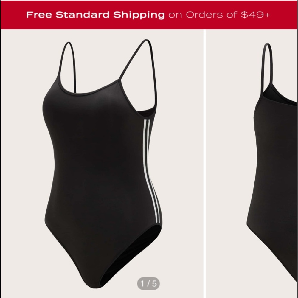 3X Black And White Striped Bodysuit
